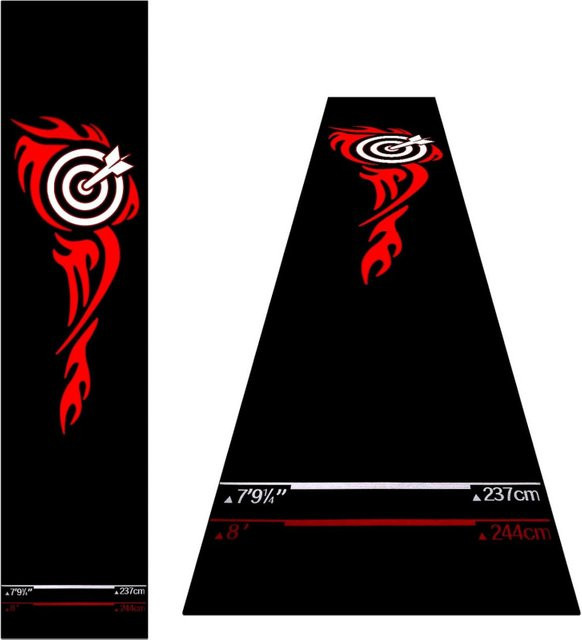VIKAMA Red Flame Totem Dartmatte, Rot, professionell - Bild 1