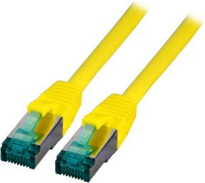 EFB-Elektronik Patchkabel Cat.6A S/FTP RJ45 Ethernet/LAN, Gelb, Länge: 3 m - Bild 1
