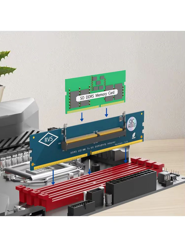 APWIKOGER DDR5 SO-DIMM Gaming Laptop RAM-Speichermodul mit Adapter auf PC DIMM für Desktop, Blau - Bild 7