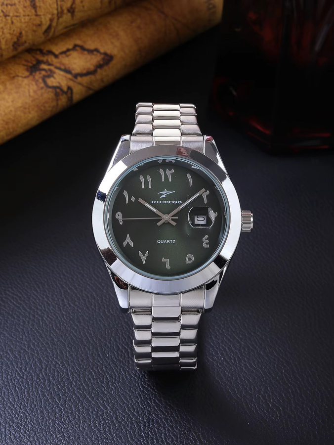 RICECGO Armbanduhr Quarz, Edelstahl, Blau, Herren, Datum - Bild 4