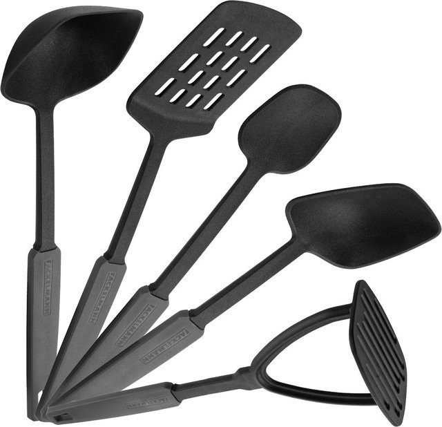 Fackelmann Küchenhelfer-Set Statement, 5-teilig, Schwarz - Bild 1