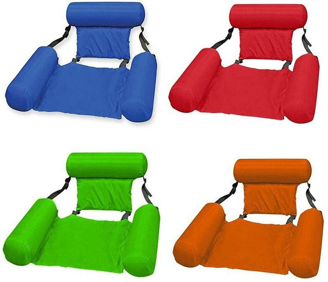 Aufblasbare Sommer-Wasserhängematte aus PVC in Rot für Strand und Wassersport - Bild 1