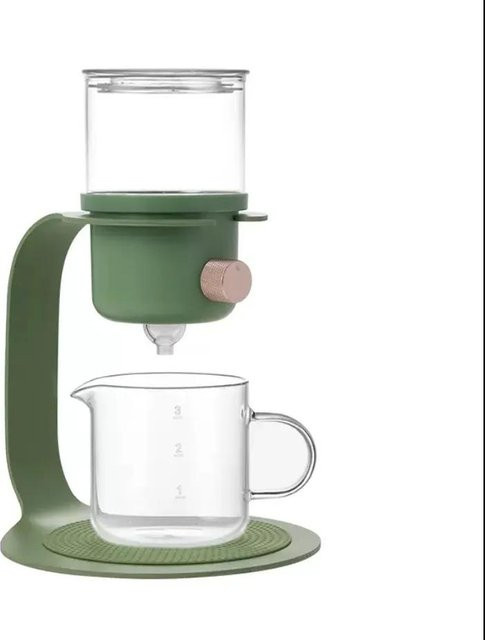 Teekanne aus Glas im japanischen Stil mit Infuser, transparent/grün - Bild 1