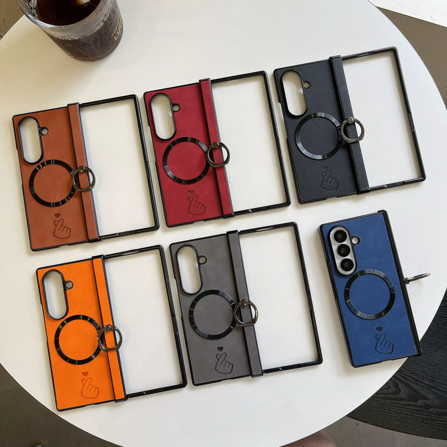 Magnetische Handyhülle mit Anziehungsring für Samsung Galaxy Z Fold 7/6/5/4/3 in Grau - Bild 2