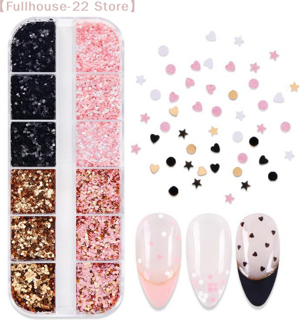 Heabety Nagelkunst-Glitzer-Pailletten, holografische Nagelflocken, schimmernd, Unisex - Bild 1