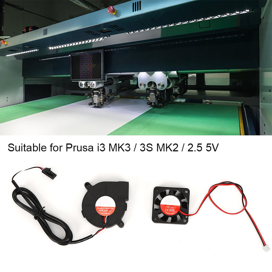 Turbo-Lüfter-Kit 5V DC-Lüfter für Prusa i3 MK3, MK3S und MK2 2.5 3D-Drucker Zubehör in Schwarz - Bild 4