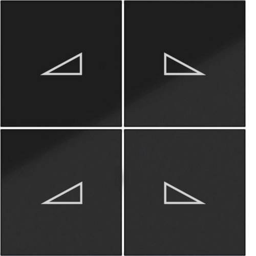Hager Abdeckung für Dimmer in Nachtschwarz glänzend WAK7134BG - Bild 1
