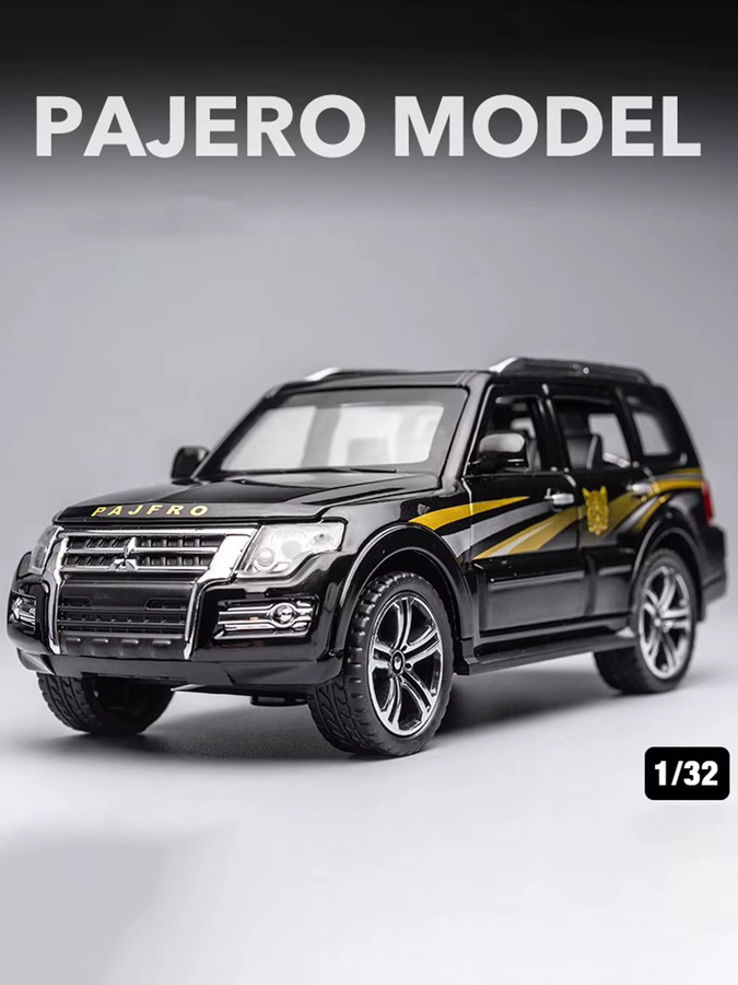 MAKEDA Mitsubishi Pajero Prado SUV Automodell im Maßstab 1:32 mit Sound und Licht in Weiß oder Schwarz - Bild 4