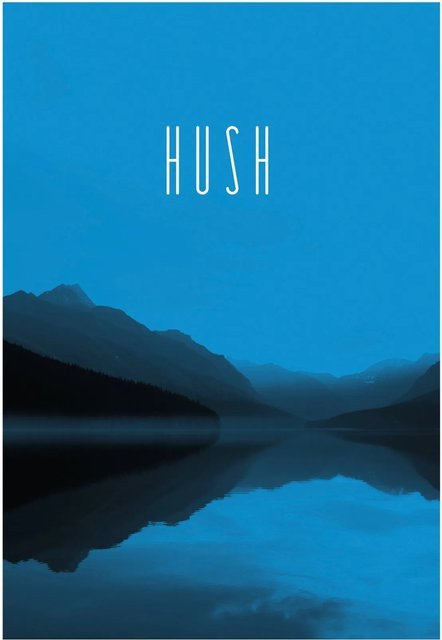 Komar Wandbild Word Lake Blue in Blau, Poster auf Fotopapier, Breite: 50 cm, Höhe: 70 cm - Bild 1