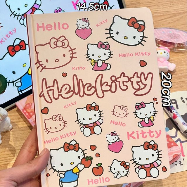 Sanrio Hello Kitty A5 Notizbuch mit Hardcover in Pink für Studenten und Erwachsene - Bild 1