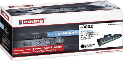 Edding Lasertoner Schwarz kompatibel mit Samsung MLT-D1042S EDD-3002 mit 1500 Seiten Reichweite - Bild 1