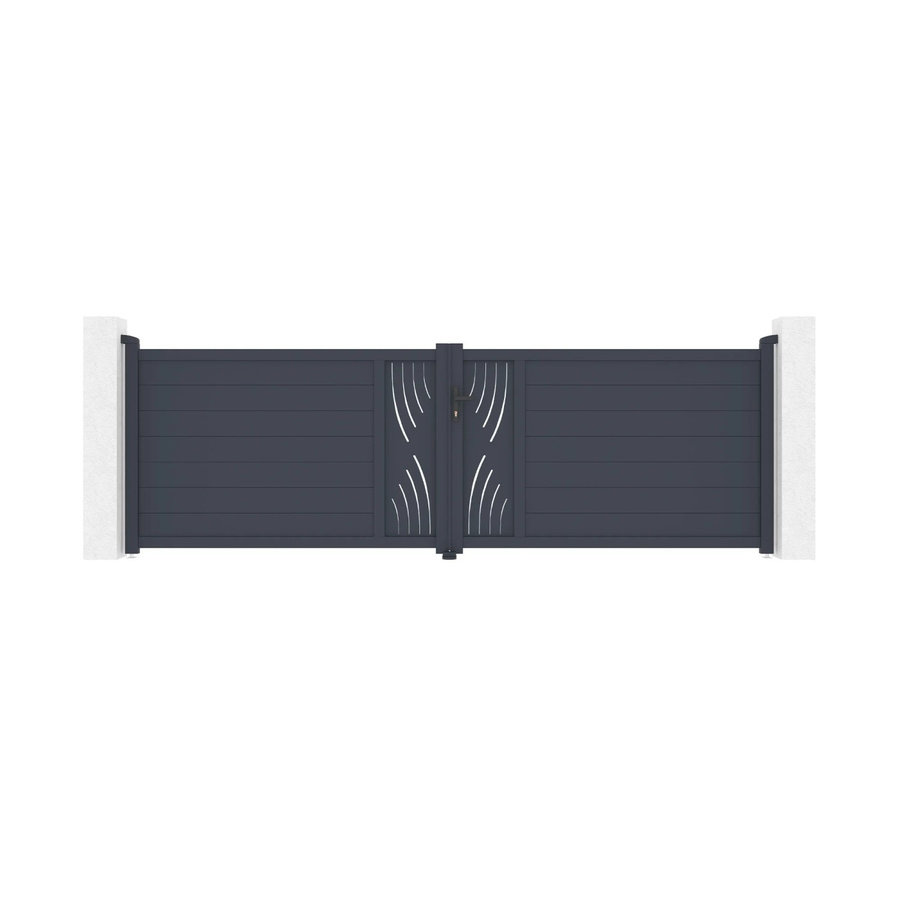Casanoov Flügeltor Veleta Doppelstor Aluminium mit Ranger B150 Motorisierung B/H: 397 x 120 cm - Bild 2
