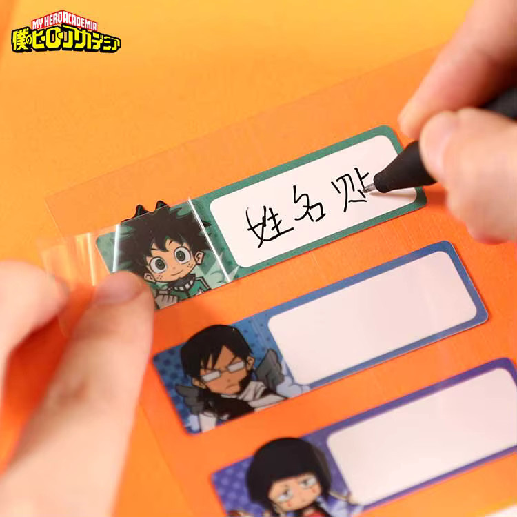 XINGHEDONGMAN My Hero Academia Namensaufkleber Multicolour A5 wasserfeste Etiketten für Scrapbook und Schulbriefpapier - Bild 3