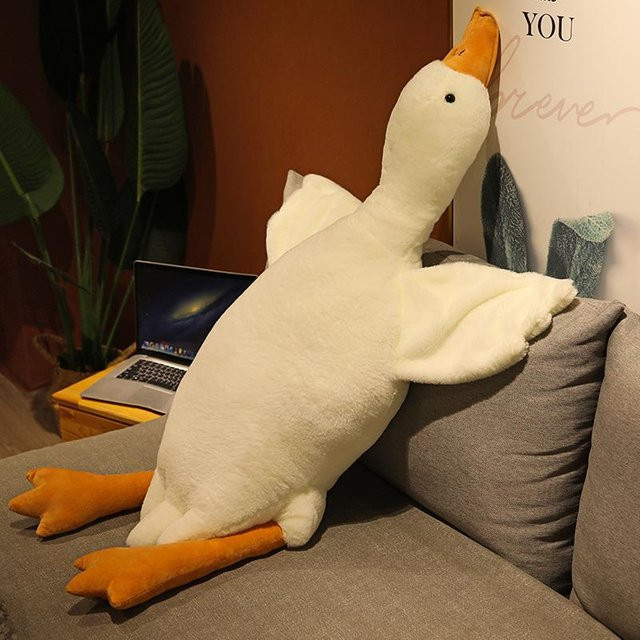 GDzaccly Weiße Gans und Gelbe Ente Plüschtiere Schlafkissen - Bild 1