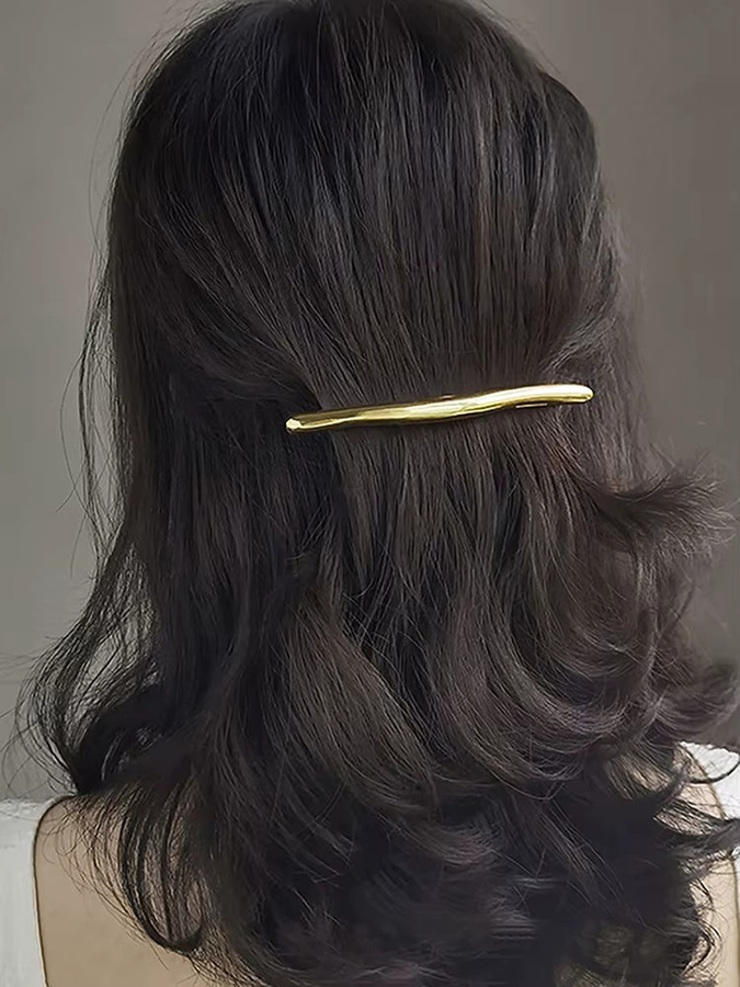 JETTING Haarspange für Damen, goldfarben, 11 cm - Bild 4
