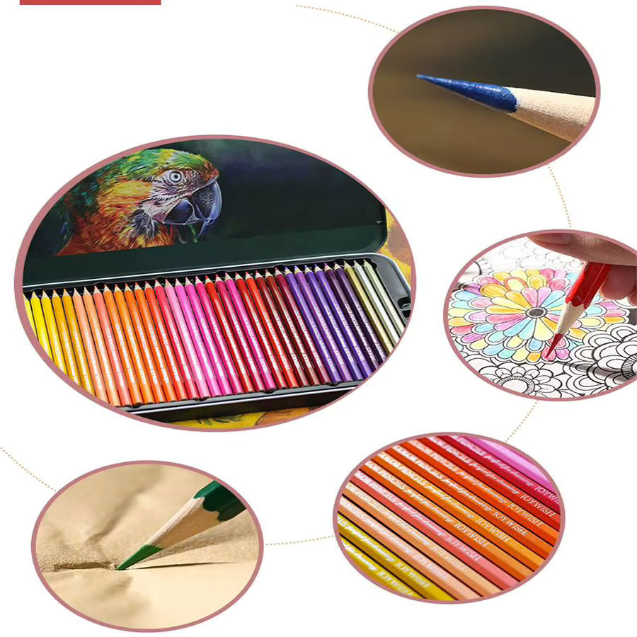 Professionelles Buntstift-Set mit 72 Farben in Multicolour, wasserlösliche Ölfarben für Kunst und Schule - Bild 3