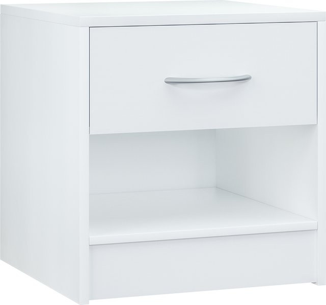 Nachttisch Kiel von CASARIA in Weiß, B/T/H: 41 x 39 x 28 cm - Bild 1