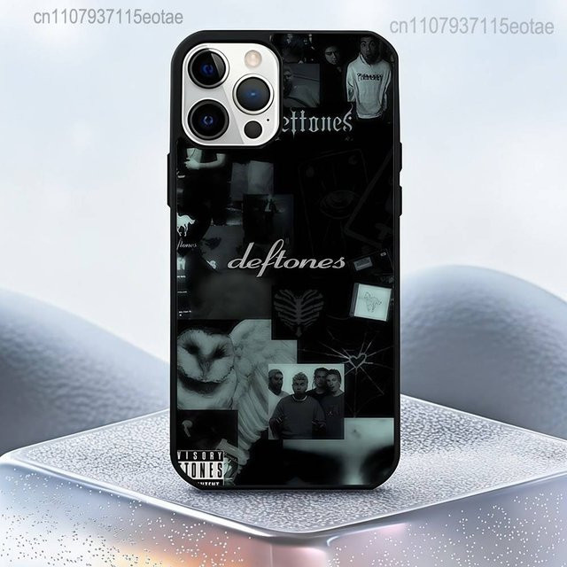 Schutzhülle mit Magnetabdeckung für iPhone 17, 16, 15, 14, 13, 12, 11 (Pro, Max, Plus, Mini, SE) Design Private Musik SINGER D-Deftones Farbe Schwarz - Bild 1