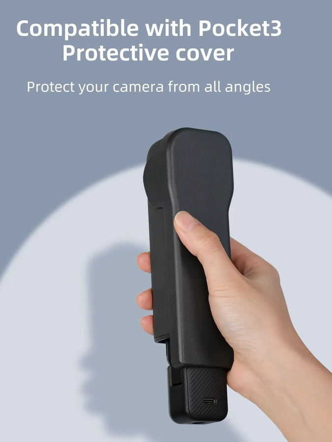 Sheingka Schutzhülle für DJI Osmo Pocket 3 in Schwarz mit kratzfestem Objektiv- und Bildschirmschutz - Bild 5