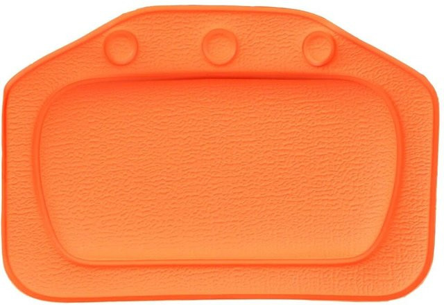 ouyaohong Nackenkissen für die Badewanne mit Saugnapf aus PVC in Orange, B/T/H: 31 x 21 x 3,1 cm - Bild 1
