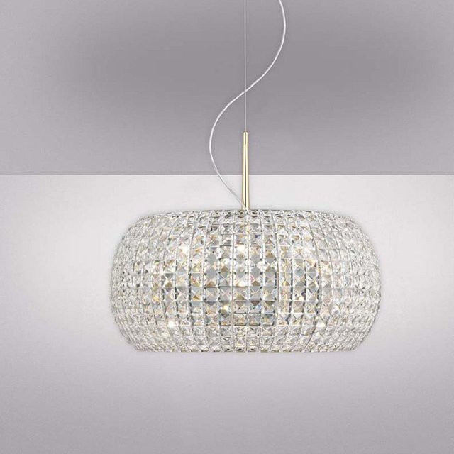 Marchetti Pulsar S40 Pendelleuchte in Gold und Kristall - Bild 1