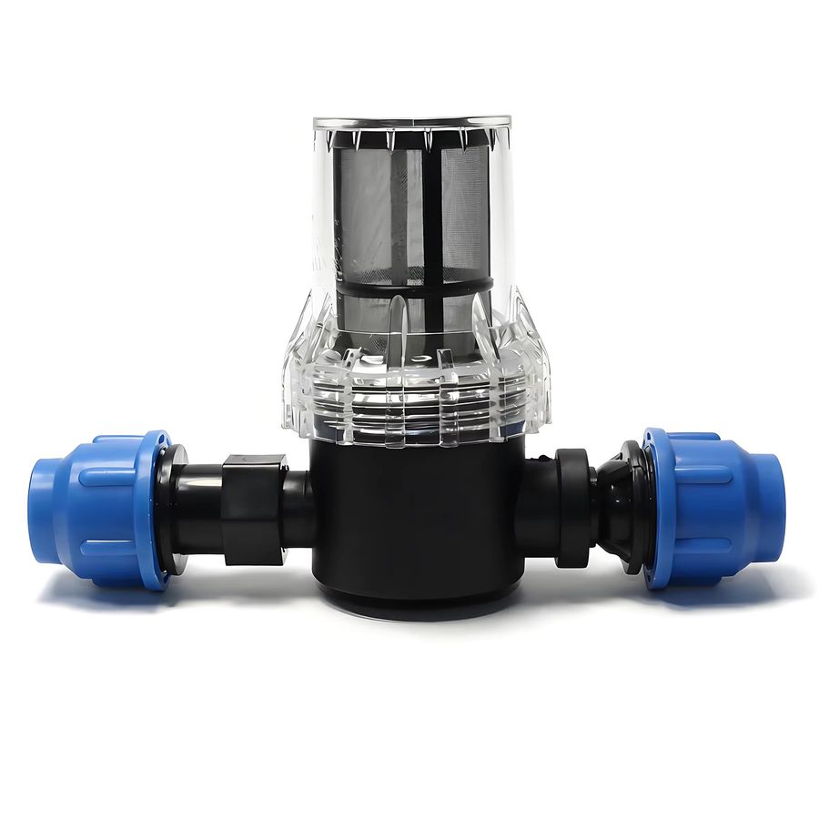 3er Set Garten Bewässerungsset mit Wasserfilter, Rohrverbindern und Wassertankstecker für 20mm Rohre aus Kunststoff - Bild 2