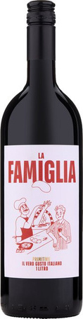 La Famiglia Primitivo Rotwein, Apulien, 2024, trocken, 13,5 %, 1,0 l