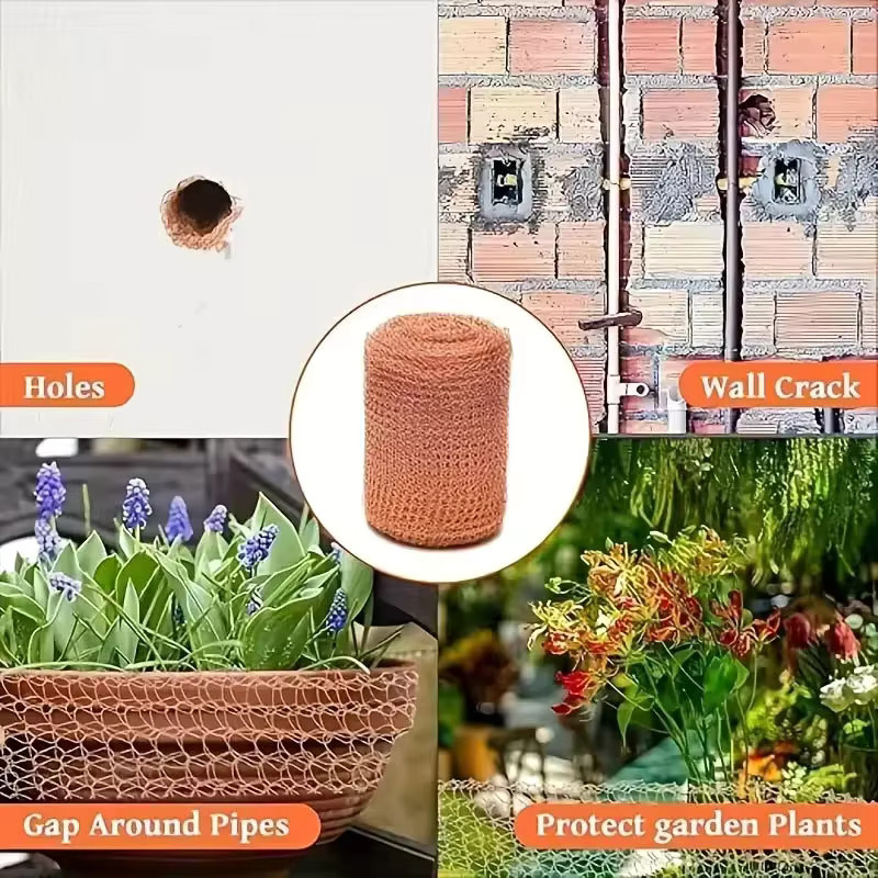 Kupferdrahtgeflecht als Signalabschirmungsnetz und Schutz gegen Schnecken, Schädlinge sowie Nagetiere für den Garten - Bild 3