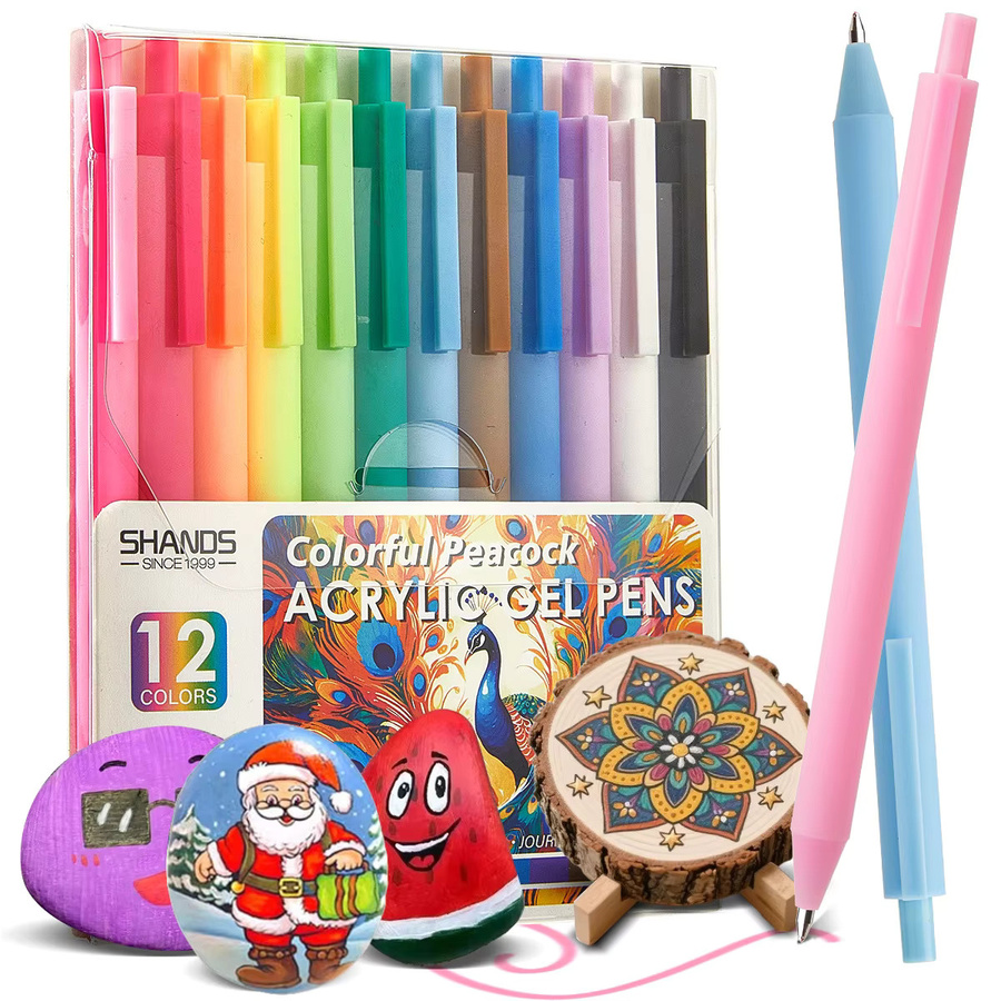 Kolorowys 12 Stück Acryl-Gelstifte in Pastellfarben mit 0,6 mm feiner Spitze zum Schreiben und Zeichnen - Bild 5