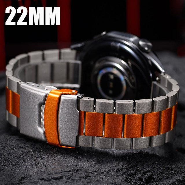 Jansin Uhrenarmband Edelstahl, Silber, 22 mm, Unisex - Bild 1