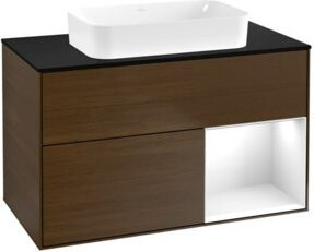 V&B Waschtischunterschrank Finion in Weiß lackiert, Breite: 100 cm, Tiefe: 60,3 cm - Bild 1