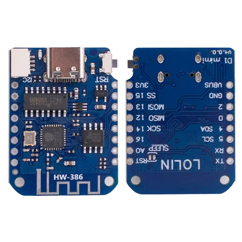 LOLIN D1 Mini V4.0.0 TYPE-C ESP8266 IoT Board mit Wi-Fi in Blau - Bild 2