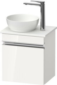 Duravit Sivida Wandhängender Konsolen-Waschtischunterschrank mit Soft-Close-Türen, Weiß Hochglanz, B/T/H: 40 x 44 x 32,5 cm - Bild 1