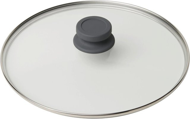 Mömax Deckel Basic Ø 28 cm transparent grau - Bild 1