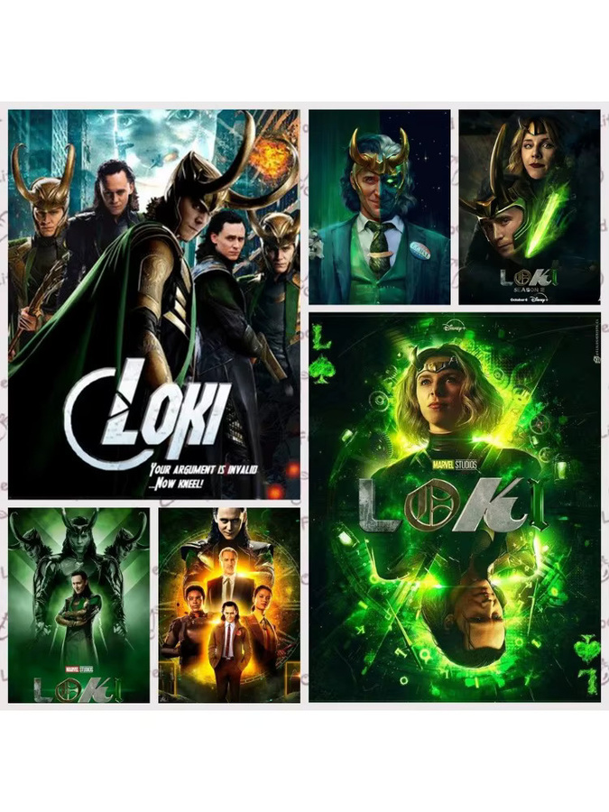 Beast Kingdom Marvel Loki Wandkunst-Poster für Erwachsene und Kinder, Mehrfarbig - Bild 2