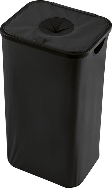 EASYMAXX Pfandflaschen-Sammelbehälter in Schwarz, faltbar mit Griffen - Bild 1