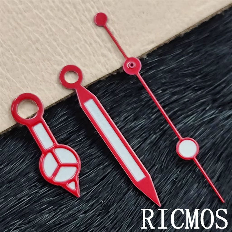 RICMOS Uhrzeiger, rot, grün leuchtend, passend für NH35, NH36, Miyota 8215, DG 2813, ETA 2824, 2836 - Bild 2