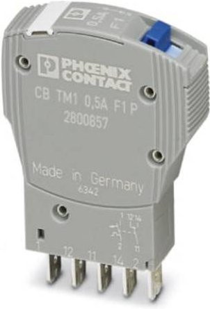 Phoenix Contact CB TM1 3A F1 P Schutzschalter thermisch, 250 V/AC, 3 A, Grau - Bild 1