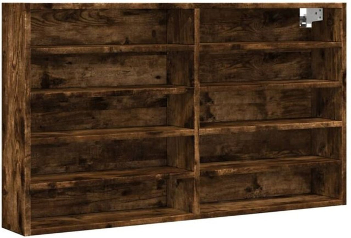 Vitrinenschrank Vidaxl aus Holzwerkstoff in Räuchereiche Braun, B/T/H: 100 x 15 x 58 cm - Bild 1