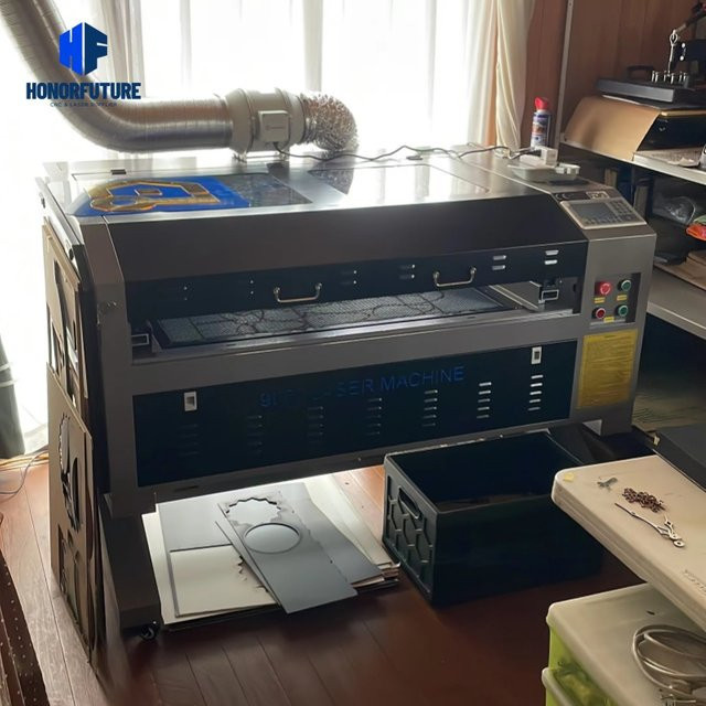 Honorfuture CO2 Laser Gravurmaschine 1390 mit 100 Watt für Holz und Acryl in Grau - Bild 1