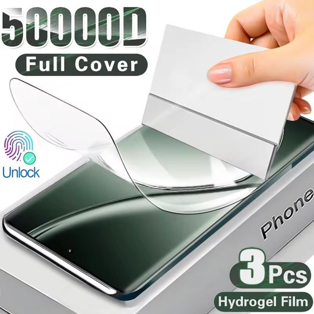 3 Stück HD Front Hydrogel Displayschutzfolien für Realme P1, P2 Pro 5G, P3 Ultra 5G und P3x in Transparent - Bild 1