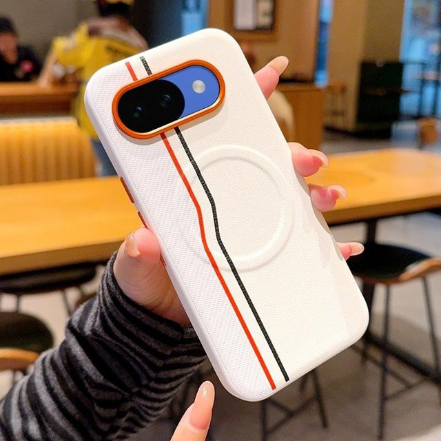 Magnetische PU-Leder Schutzhülle für Google Pixel 10A in Schwarz - Bild 1