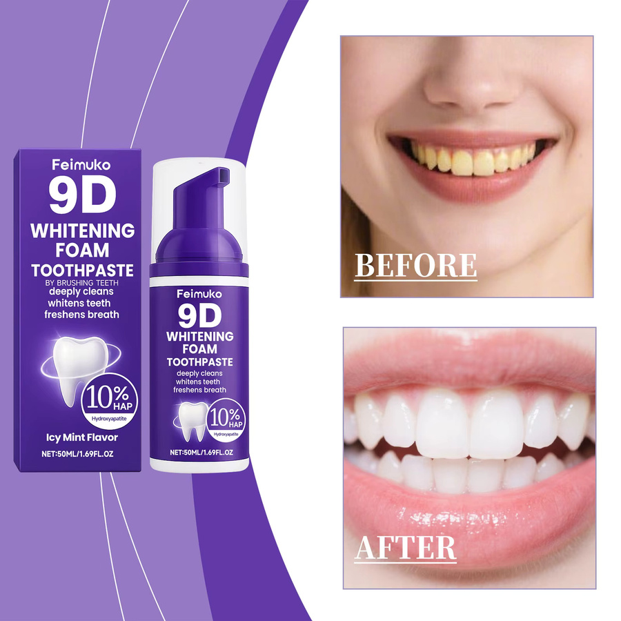 Oralhoe Whitening Foam Zahnpasta, 10% Hydroxyapatit - Bild 2