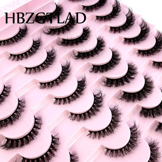 HBZGTLAD Künstliche 3D-Nerzwimpern, Black, 20 Paar, Unisex - Bild 1