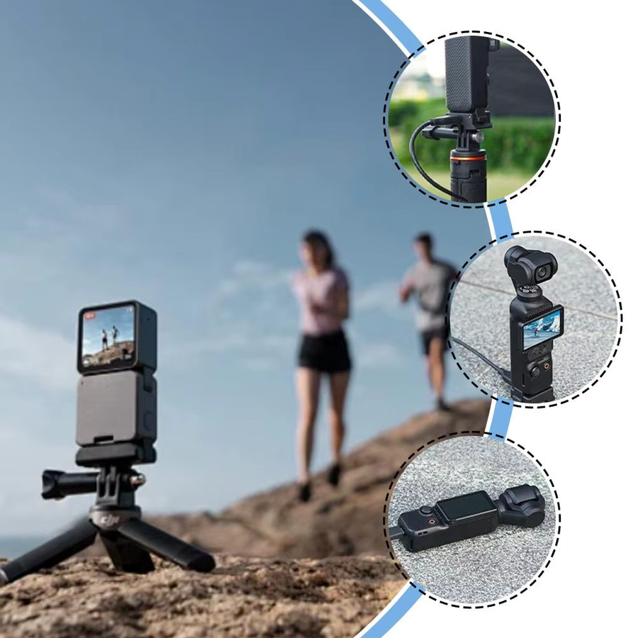 Magnetische Ladeadapterbasis für DJI OSMO POCKET 3 mit Schnellspannsitz und 1/4-Zoll-Gewindeloch, Schwarz - Bild 2