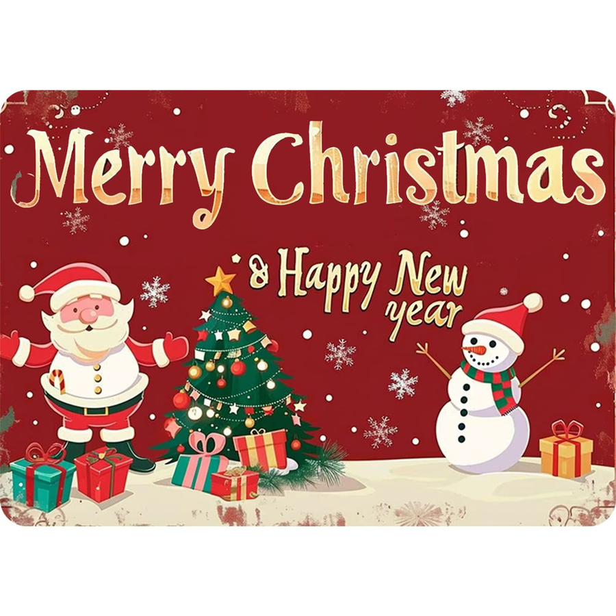 VIKAMA Weihnachts-Fußmatte für den Außen- und Innenbereich mit Frohe Weihnachten Motiv, B/T: 60 x 40 cm - Bild 3