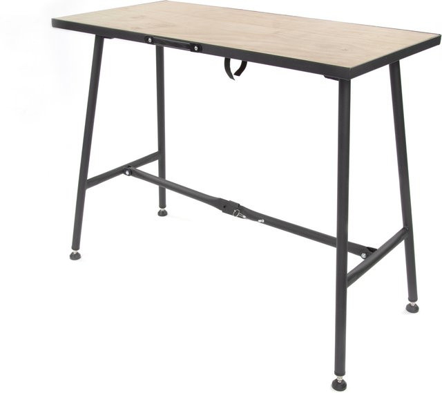 Rikta Klappwerkbank aus Holz und Stahl in Schwarz und Braun, B: 100,5 cm, T: 50,5 cm, H: 85 cm - Bild 1