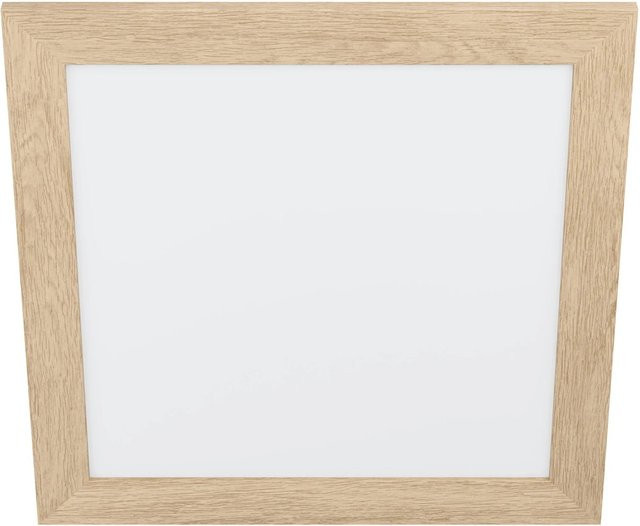 Eglo LED-Deckenleuchte Piglionasso quadratisch in Eiche und Weiß, B/T/H: 50 x 50 x 50 cm - Bild 1