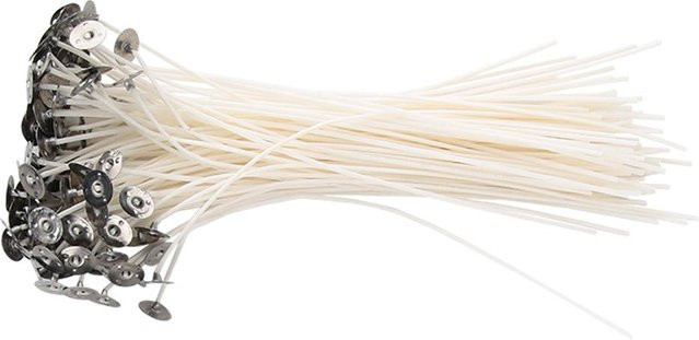 KONNWEI 100 Stück DIY Dochte aus Baumwolle, weiß, 20 cm Länge - Bild 1
