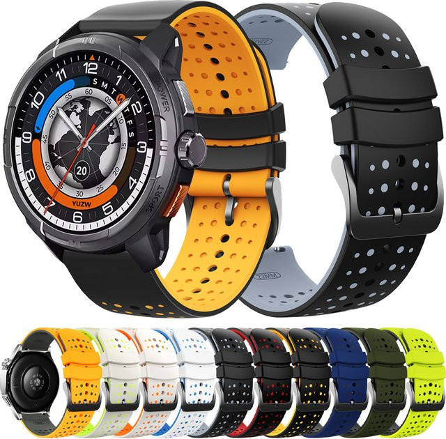 Haylou Uhrenarmband Silikon, 22 mm, Schwarz, Unisex - Bild 1